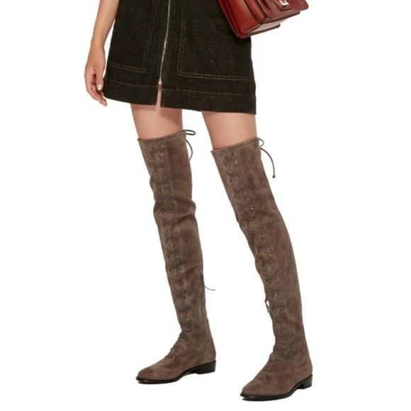 Stuart Weitzman Exes Suede Over the knee Boots 8.5 - Picture 4 of 8